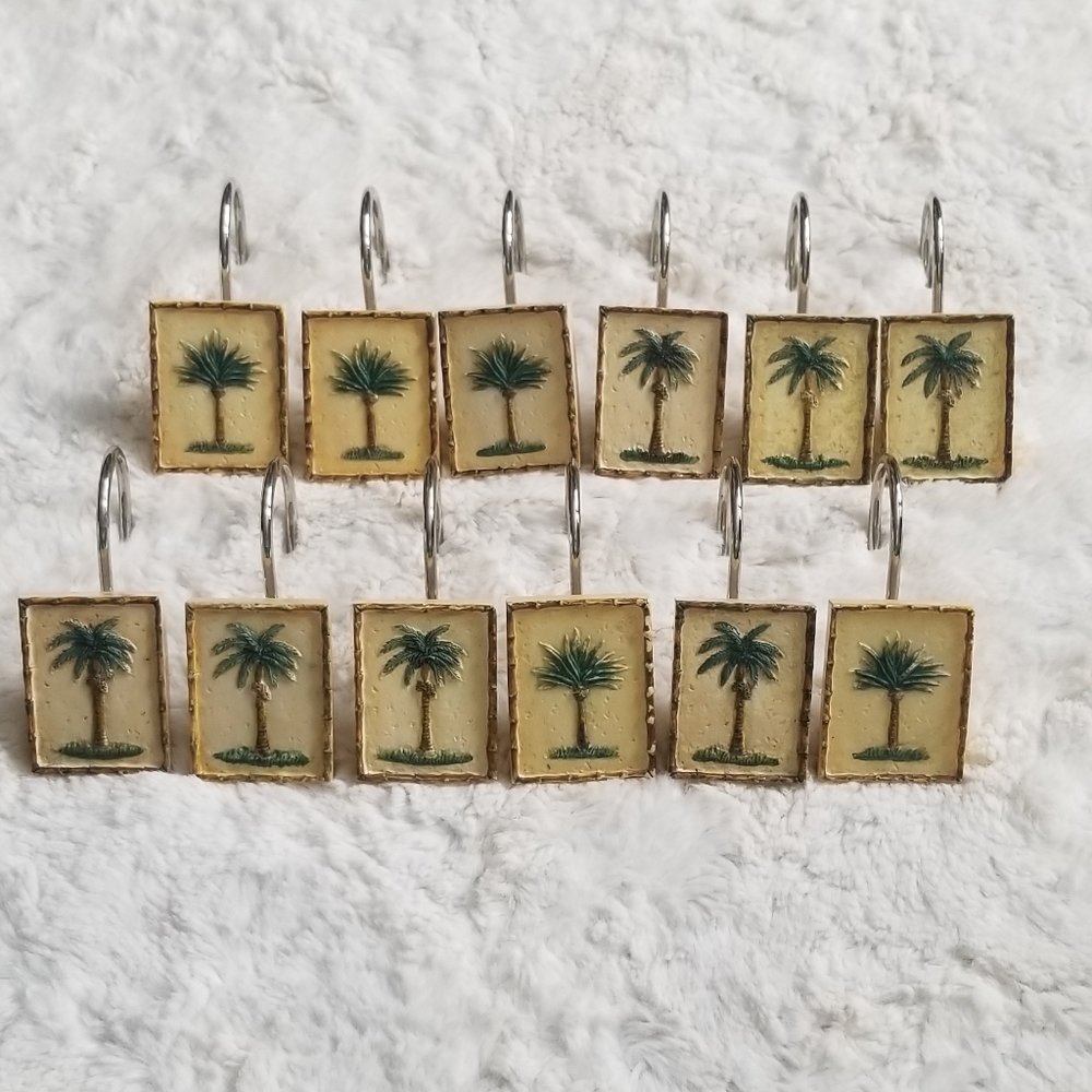 Palm tree curtain hangars